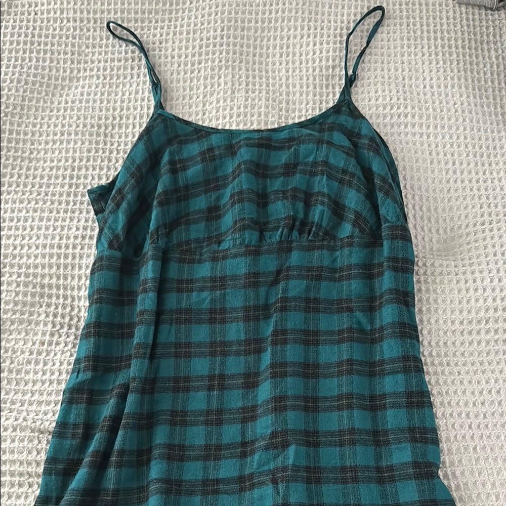 Plaid Green and Black Women's dress